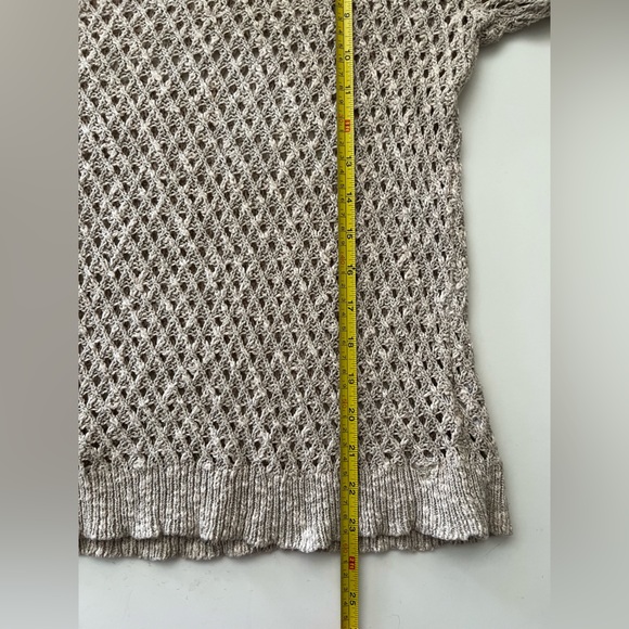 American Eagle Outfitters | Crochet Beige Scoop Neck Sweater - Picture 8 of 8